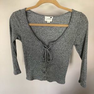 Crop lace up top from la hearts